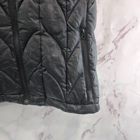 Outdoor Research Down Vest Womens Small Black Puffer Hooded Aria Zip Goose - Picture 4 of 9